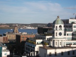 View from Citadel Hill with the Clock Tower in the foreground, Halifax Harbour and Dartmouth on the opposite shore in the background.